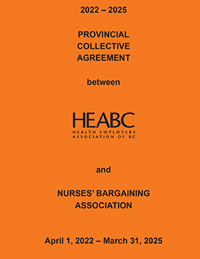 Orange cover of the 2022 - 2025 Provincial Collective Agreement