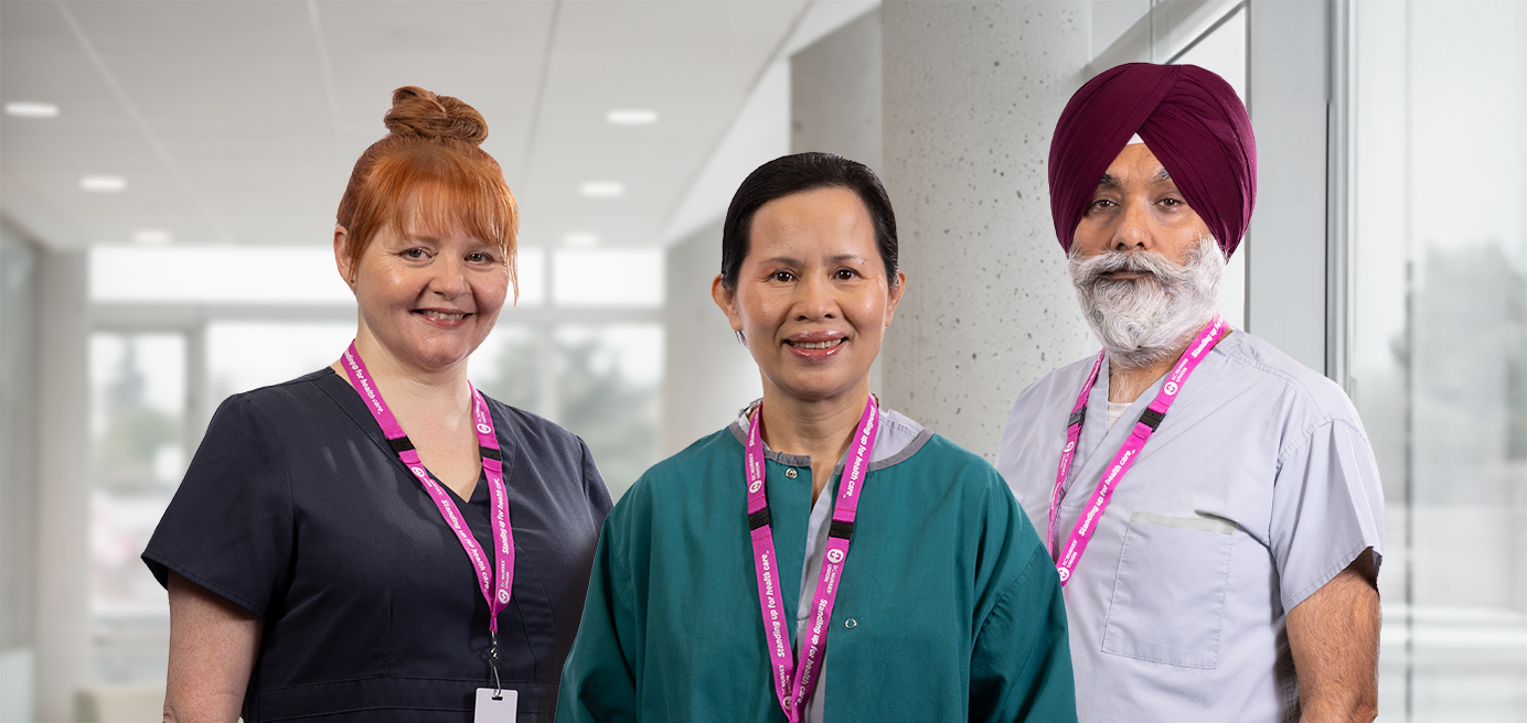 Three nurses standing together