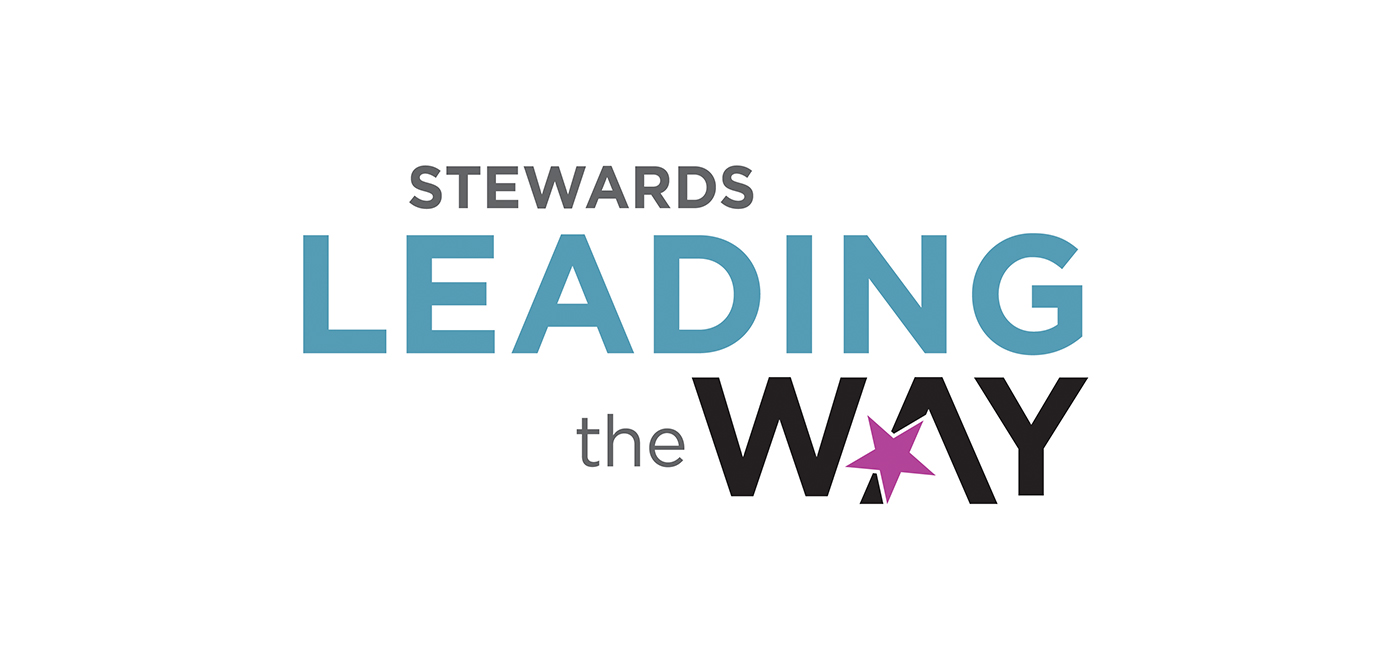 Text that says "Stewards Leading the Way"