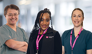 Picture of three nurses facing the camera