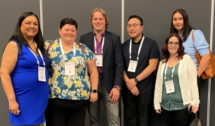 Aman with BCNU members at International Council of Nurses biennial Congress in Montreal