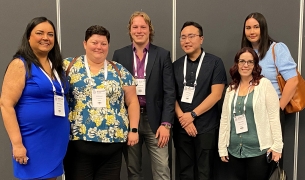 Aman with BCNU members at International Council of Nurses biennial Congress in Montreal 