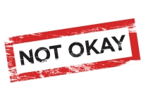 Text Not Okay surrounded by red border