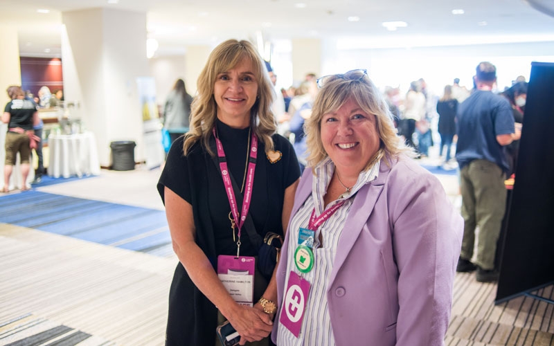 Fraser Valley region delegate Katherine Hamilton and North East region council member Danette Thomsen