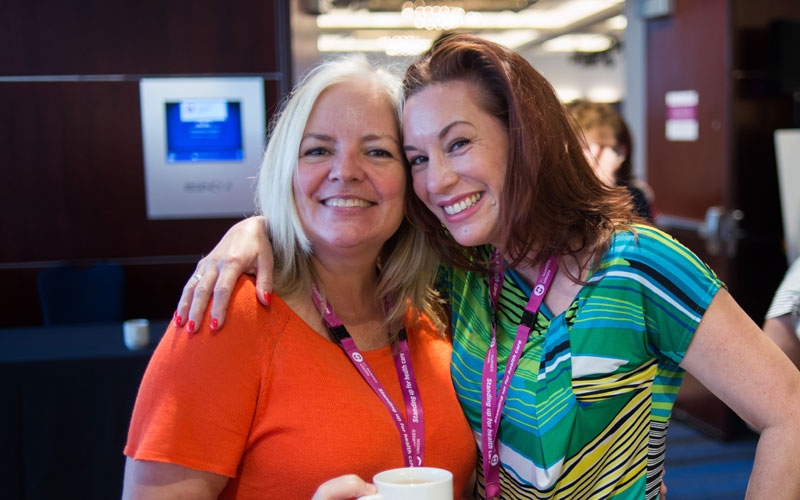 Okanagan Similkameen region delegates Jennifer O'Brien and Melanie Blunden