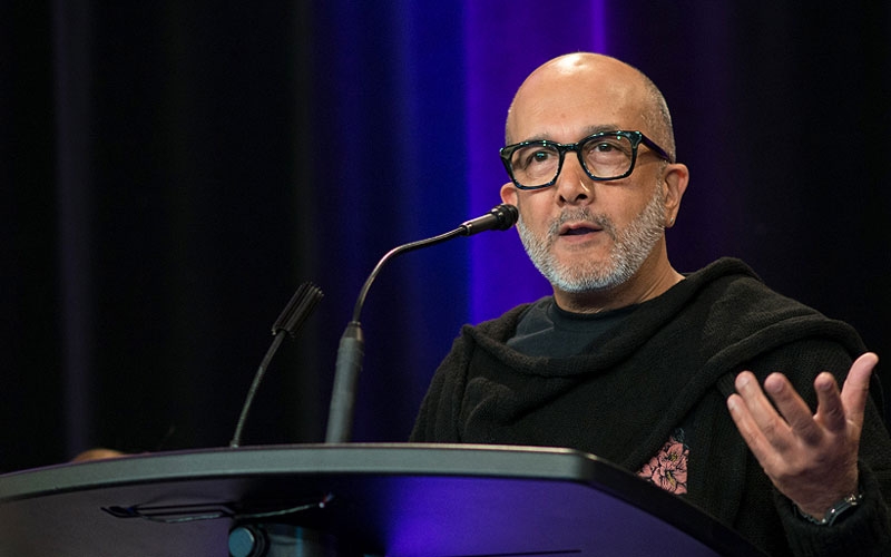 Newly appointed BCNU director of diversity, equity and inclusion Hanif Karim addresses delegates. 