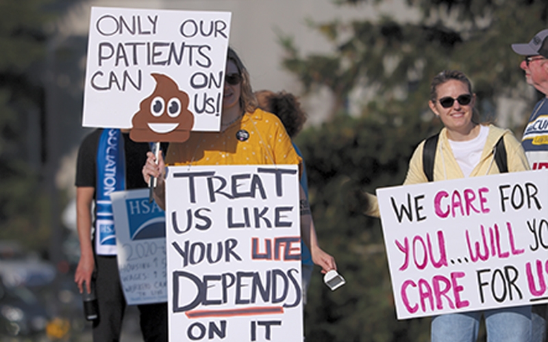 Picketers got creative – crafting signs that were hilarious, heartfelt, picturesque and poignant.