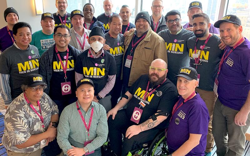 BCNU’s Men in Nursing network representatives attended a luncheon to discuss bylaws and resolutions and their role within the union. Several men highlighted that the Men in Nursing group was a gateway to feel more involved in the union. 